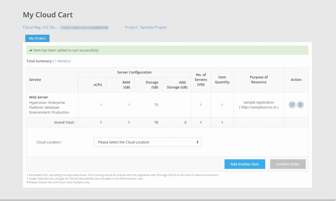 NICSI Cloud Services, Services Available on Cloud